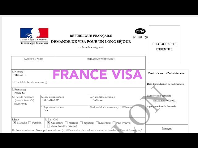 How to fill France Visa application?