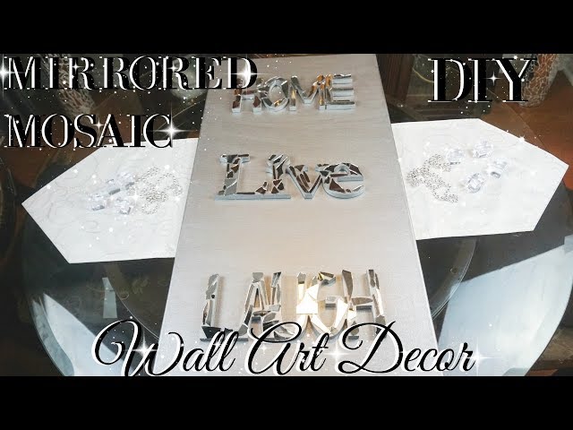 DIY MIRROR MOSAIC WALL ART 💎  DIY DOLLAR STORE WALL DECOR 💎  DIY GLAM ROOM DECOR