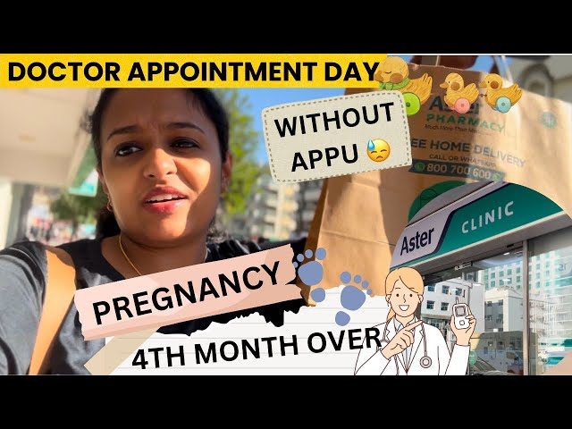 Pregnancy appointment without Appu 😓 4 months completed | Avinash Ashok | Tresa #pregnancy