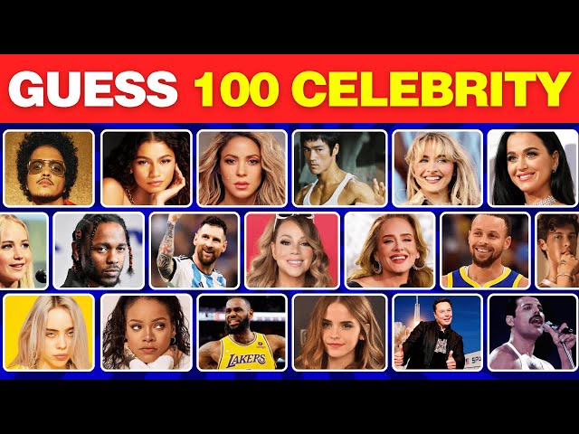 Guess The Celebrity In 5 Seconds | 100 Famous People In The World