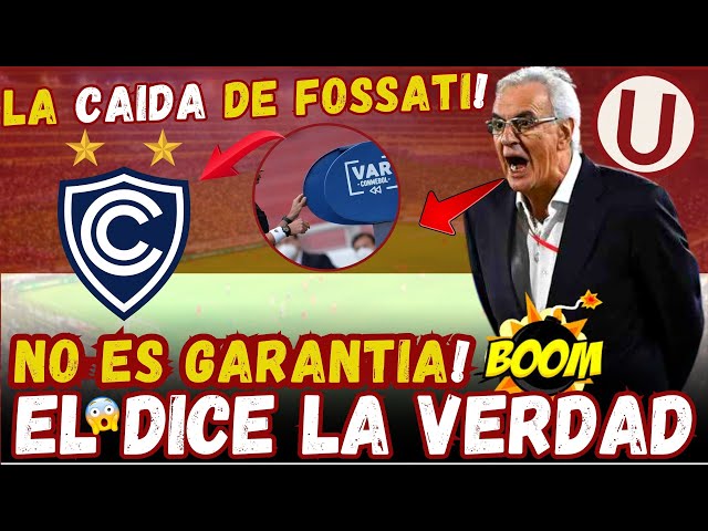 💥💣¡¡ÚLTIMO MINUTO!! 🔥¡MIRA LO QUE DIJO FOSSATI,ANTES DEL PARTIDO!  NOTICIA UNIVERSITARIO HOY