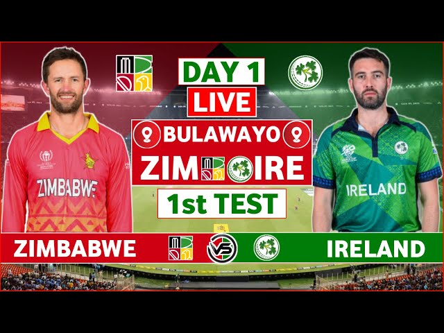 Zimbabwe vs Ireland Only Test Live Scores | ZIM vs IRE 1st Test Day 1 Live Scores & Commentary