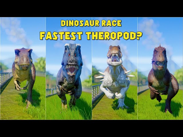 DINOSAUR RACE P1 - MEDIUM AND LARGE THEROPODS | SPINOSAURUS, GIGA, ALLO | JURASSIC WORLD EVOLUTION