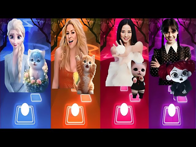 Cute Cats | Elsa Enemy | Shakira Waka Waka | Jisoo Flower | Wednesday Dance Bloody Mary | Tiles Hop