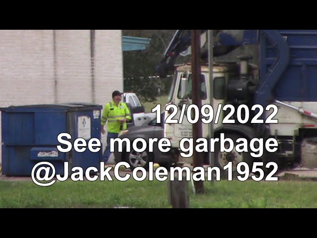 12/09/2022 Big Blue Garbage Trucks in Action on Route #garbagetruck #trashtruck #dumpster