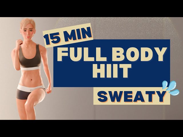 15 MIN CARDIO HIIT SWEATY Workout | Full Body Fat Burn