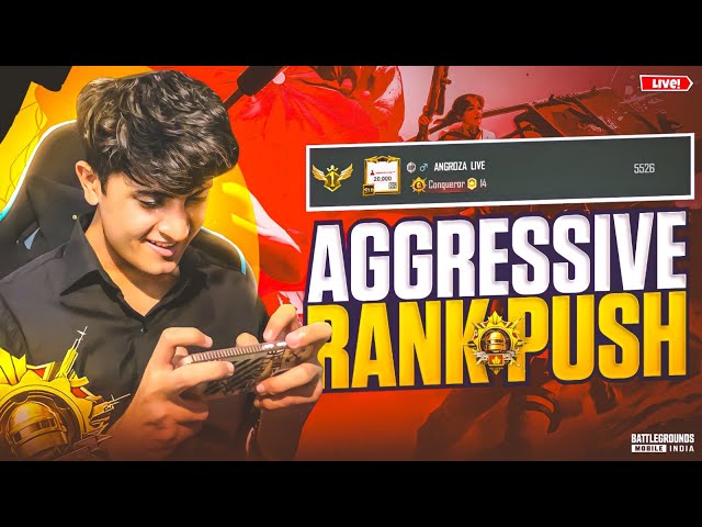 🔥India Rank 1 Solo Conqueror Is Here Bubuza 🥹 | Rank Push #bgmilive