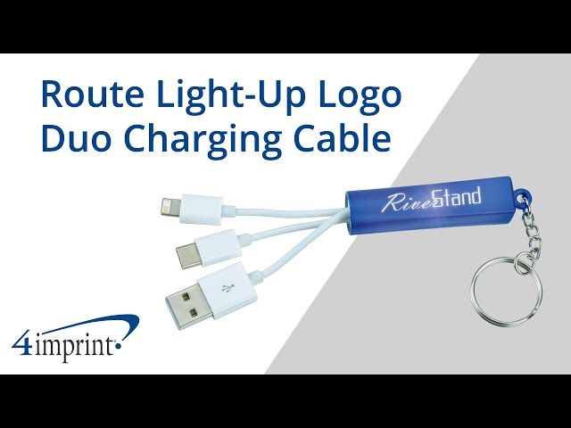 Route Light Up Logo Duo Charging Cable by 4imprint