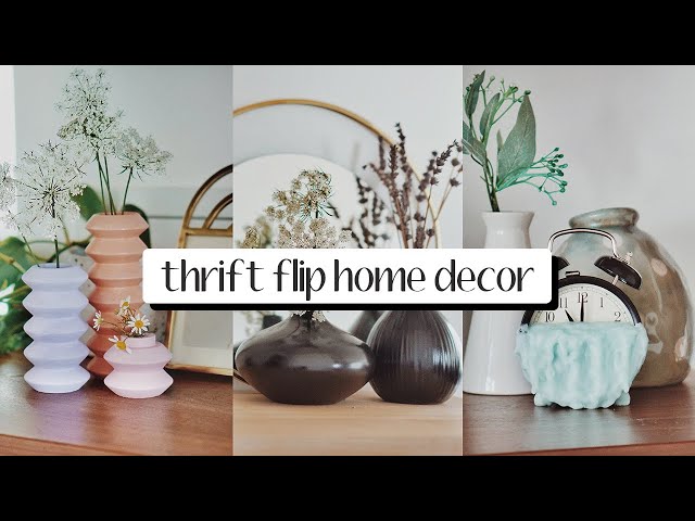 DIY Thrift Flip Home Decor - Pastel Modern Vases & Minimal Midcentury Decor