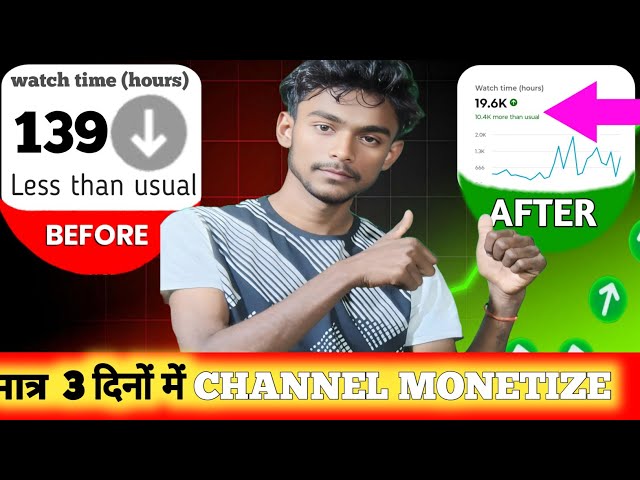 how to complete 4000 hours watch time।। watch time कैसे बढ़ाए।। 4000 hours ghanta watch time