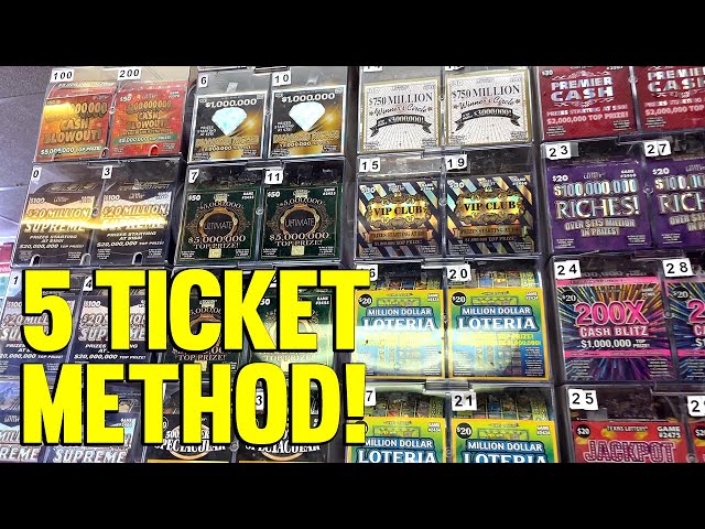 WINNING with the 5 TICKET METHOD! Lottery Scratch Off Tips