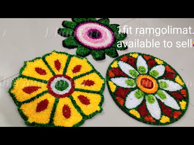 1fit rangoli mat designs/#dhanshrimate#trending rangoli2024