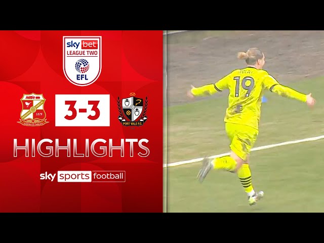 Tolaj grabs LATE equaliser in six-goal thriller! | Swindon 3-3 Port Vale | League Two Highlights