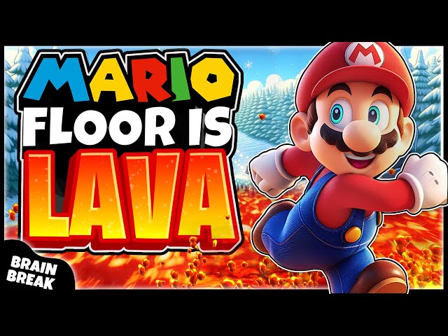 Mario The Floor Is Lava Run Party - Brain Breaks | Freeze Dance - Just Dance | Danny Go! | Go Noodle