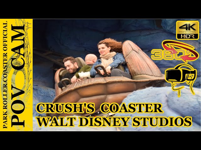 Crush's Coaster - On Ride / POV CAM - 360° - Walt Disney Studios