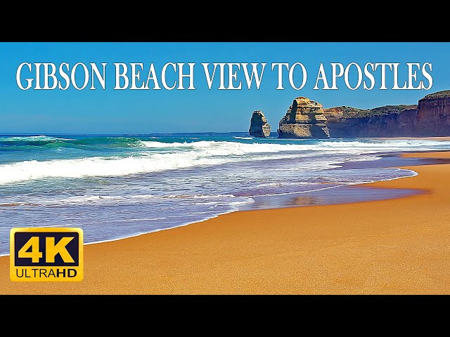 The Gibson beach view of the 12 Apostles, The Great Ocean Road, Victoria, Australia in 4K UHD