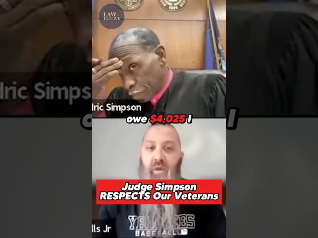 “I AM A COMBAT VETERANS” -Judge Simpson helps out a veteran because of the sacrifices he has made.