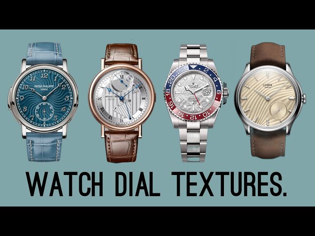 Looking at different Textured Dial Watches.