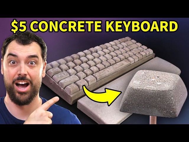 DIY Keyboard Using $5 Worth of Concrete (and 100 hrs)