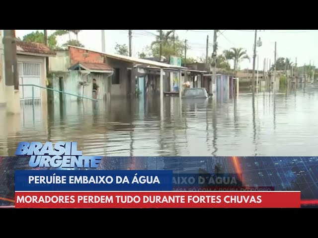 Peruíbe fica embaixo d'água após fortes chuvas | Brasil Urgente