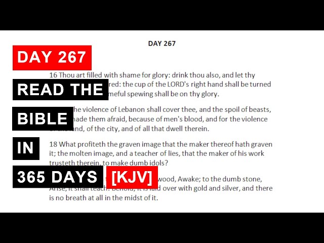 Day 267   Read The Bible in 365 Days KJV