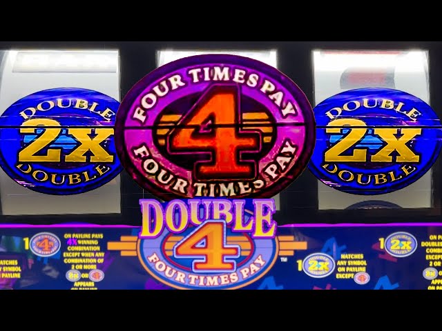 Old School Double Four Times Pay Casino Classic 3 Reel Slot