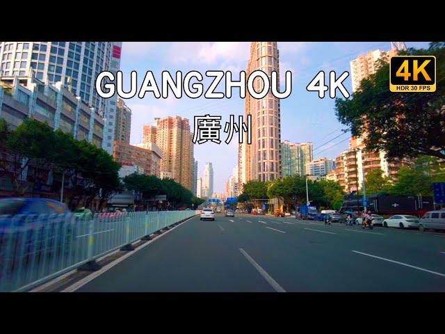 Relaxing City Drive in Guangzhou Tianhe｜Stress Relief｜White Noise for Sleep ｜4K HDR｜ASMR