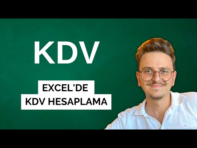 Excel'de KDV Hesaplama Programı