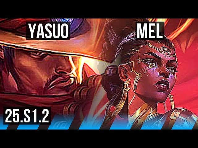 YASUO vs MEL (MID) | 1900+ games | KR Grandmaster | 25.S1.2