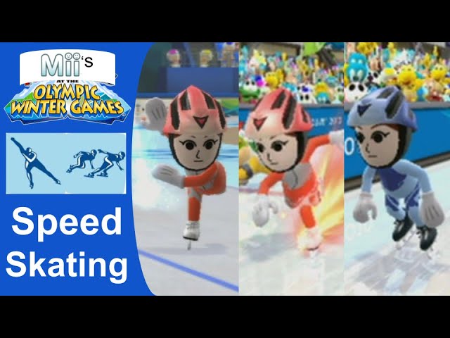 Mii's At The Olympic Winter Games - Speed Skating