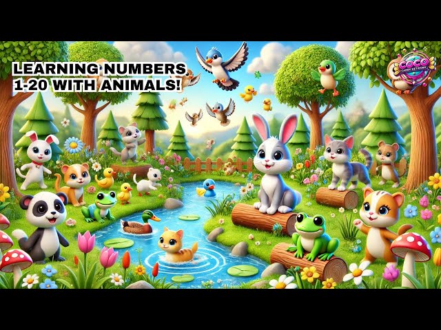 Animal Counting Adventure | Fun & Educational Kids Song for Learning Numbers 1-20!