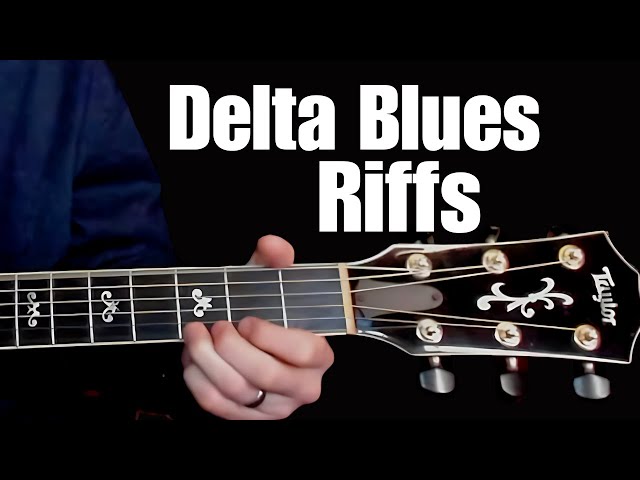 5 easy Delta Blues riffs - Guitar lesson with a guitar teacher