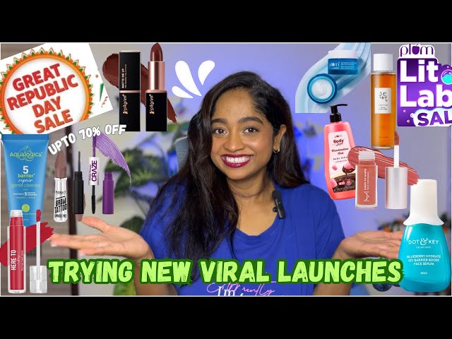 Trying New Viral Launches 🛍️|First Huge Haul of 2025 from Amazon, Plum Goodness| First Impressions