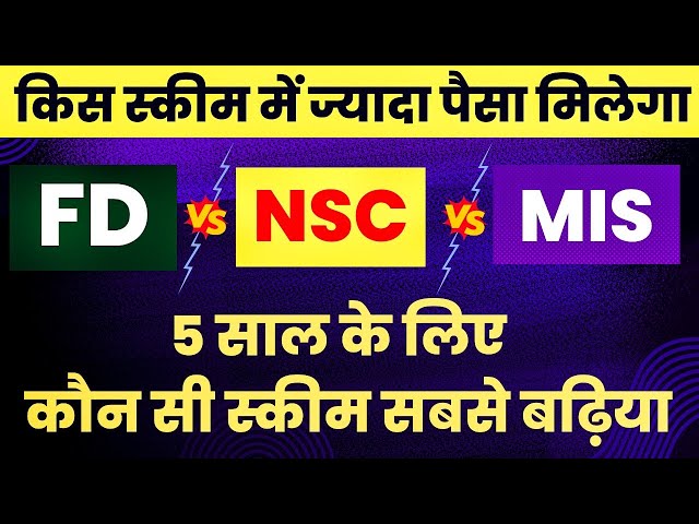 Best Investment plan for 5 Years in 2024 | Post Office Best Plan 2024 - FD, NSC, MIS