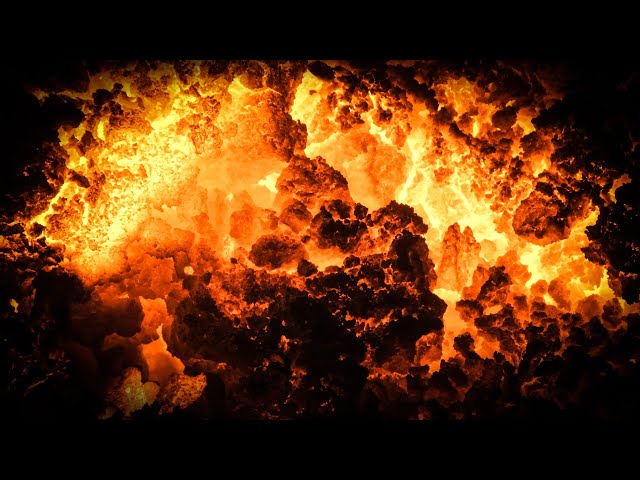 Crackling Lava Oven at the eruption in Geldingadalur, Iceland 2021 - ASMR 4K