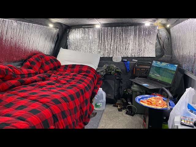 Winter Truck Camping | Cooking Pizza In My Truck