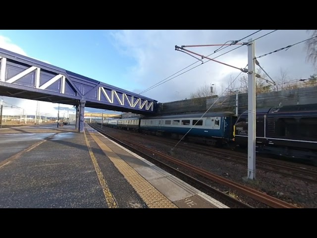 Passenger charter Diesel 67006 departing from Carstairs on 2022/04/08 at 1905 in VR180