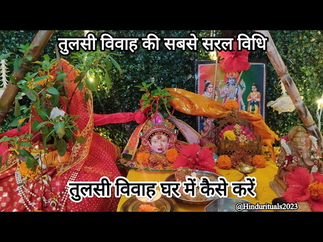 तुलसी विवाह की सबसे सरल विधि | Tulsi vivah pujavidhi 2024 | How to do tulsi puja at home #tulsivivah