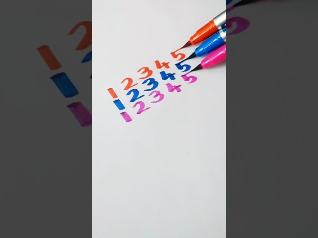 3D number writing#shorts#creative#satisfying#art#youtubeshorts