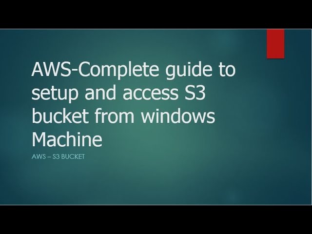 AWS-Complete guide to setup and access S3 bucket from windows.#aws #s3 #windows #educational #cloud