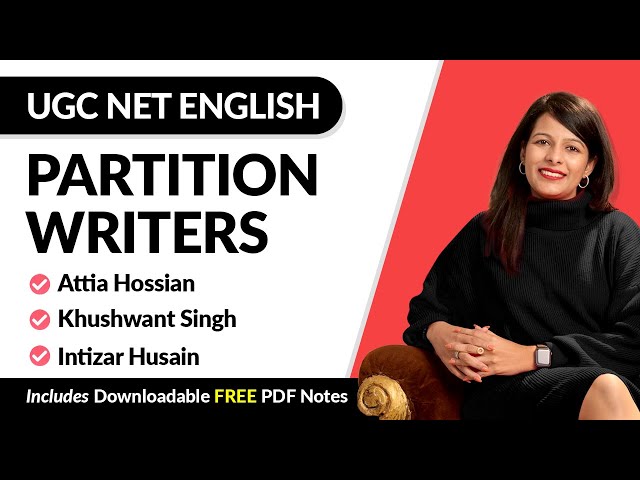 Most Important Partition Writers | UGC NET English Literature | Arpita Karwa