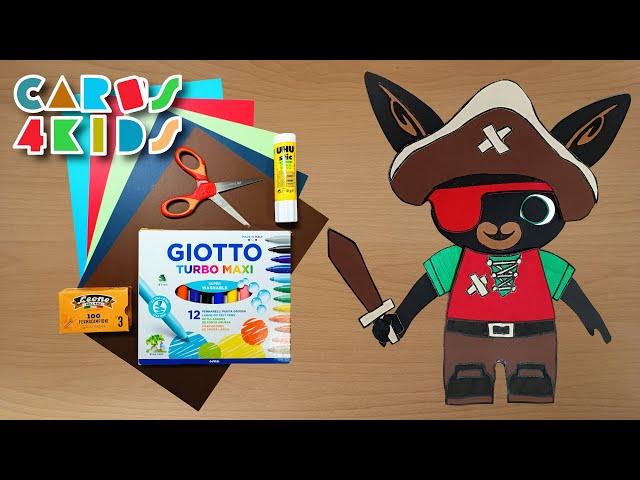 BING PIRATE 🏴‍☠ | Dressing Up | Easy art with colored cards and sample clips