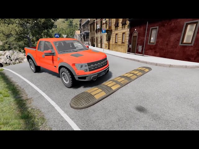 Cars vs Massive Speed Bumps #70- BeamNG.drive | BeamNG-Cars TV live 3