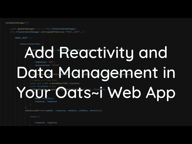 Add Reactivity and Data Management to Your Web App in Oats~i