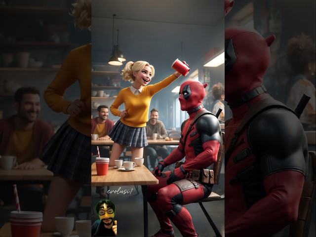 #shorts evolution_deadpool vs young girl‼️#funny #evolution #deadpool #animation #marvel #cute