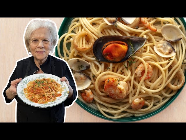 DELICIOUS Seafood Linguine With Nonna Nina