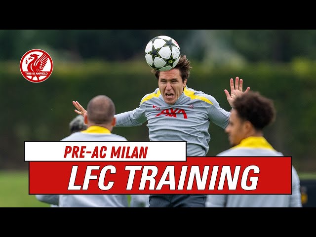 Liverpool FC training ahead of AC Milan in the Champions League