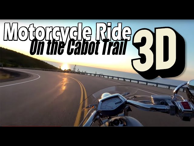 Motorcycle Ride on the Cabot Trail,  Cape Breton, VR Video 180 3D