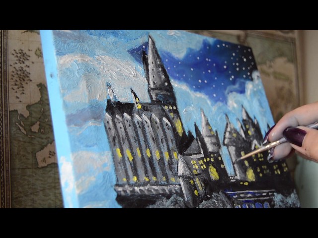 A wizard's journey back to Hogwarts || Oil Painting Process