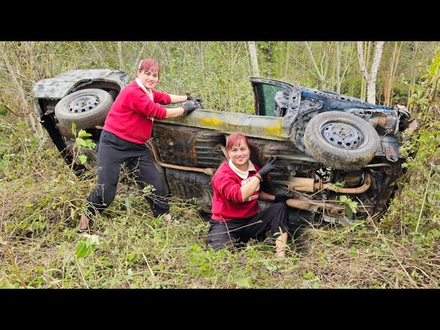 Full video: Girls repair and restore cars, engines, agricultural machinery.